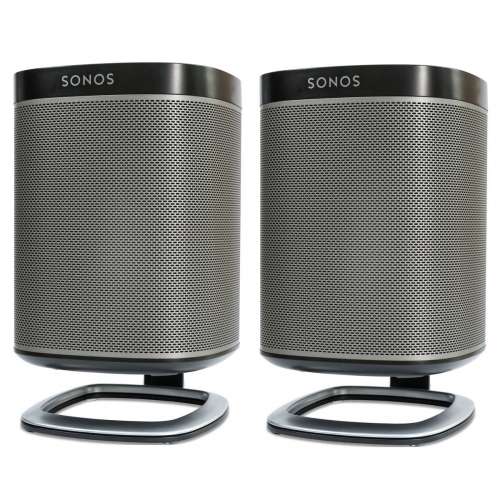 Sonos PLAY:1 Compact Wireless Streaming Hi-Fi Speaker Pair w/ FREE Desk Stands